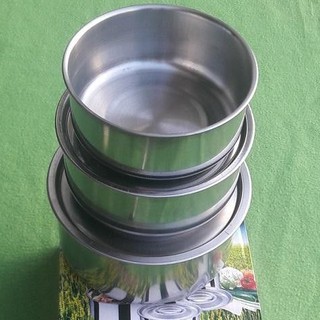 VP brand หม้อแขกชุด 3 ใบ ขนาด 16-18-20 cm Stock pot stainless stell ware 3 pcs หม้อแขกสแตนเลส หม้อแขก