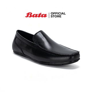 Bata บาจา รองเท้าคัทชู รองเท้าหุ้มส้น รองเท้าลอฟเฟอร์ Loafers หนังพียู สำหรับผู้ชาย รุ่น Frits สีดำ 8516117