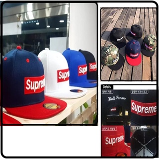 (24 ชั่วโมง พร้อมส่งในไทย)Supreme สวย ถูกใจ ชอบ เท่มากมากเลย ผุ้ชายผู้หญิง เบสบอลพรางหมวก snapback หมวกฮิปฮอปปรับ