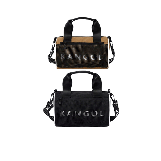 KANGOL Bag กระเป๋าถือ กระเป๋าผ้าสะพายข้าง กระเป๋าออกกำลังกาย สีดำ, น้ำตาล 61251705