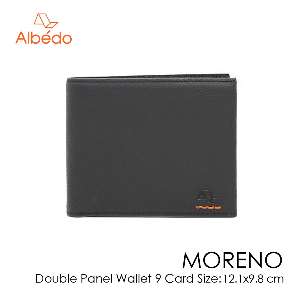 [Albedo] MORENO DOUBLE PANEL WALLET 9 CARD กระเป๋าสตางค์ หนังแท้ รุ่น MORENO - MN00899
