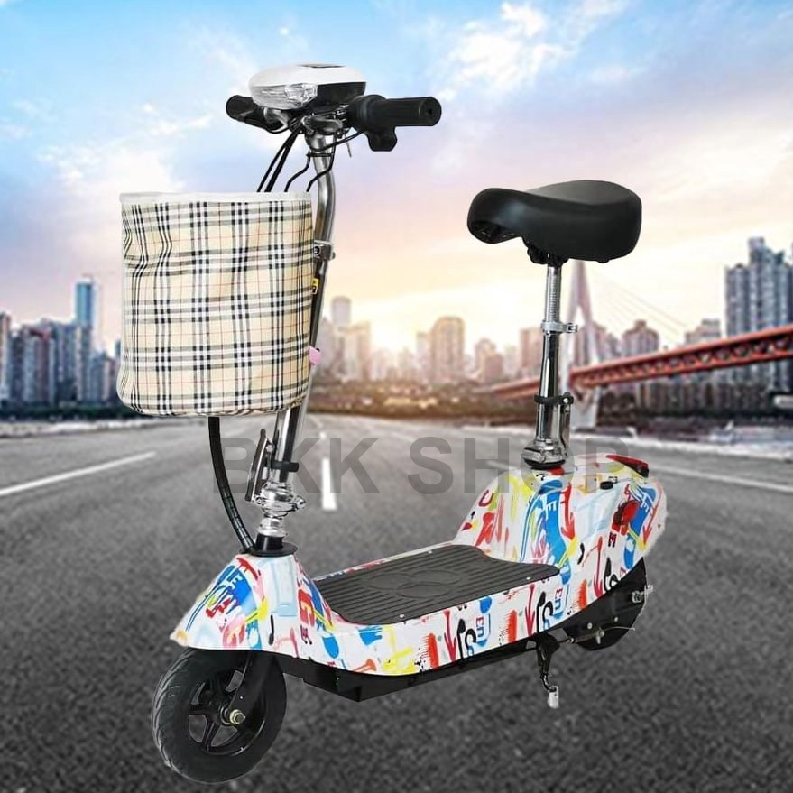 (ใหม่) สกู็ตเตอร์ไฟฟ้า Electric Scooter 24V ไฟหน้า LED E-Scooter ความจุของแบตเตอรี่ 24V20A-24/40A มอ