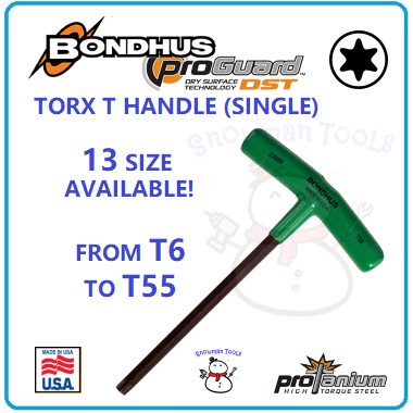 TORX T HANDLE TORX BONDHUS ยี่ห้อ PROGUARD TORX T HANDLE T6 T8 T9 T10 T15 T20 T25 T27 T30 T40 T45 T5