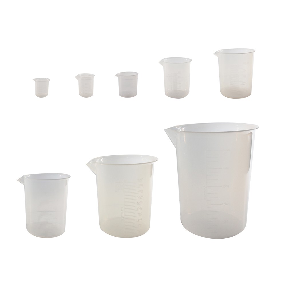 บีกเกอร์พลาสติก 1000 ml. - 5000 ml. (Beaker - Plastic PP 1000 ml. - 5000 ml.)