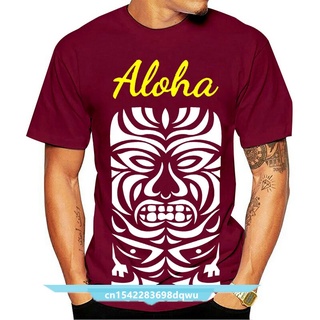 เสื้อยืดผ้าฝ้ายพิมพ์ลายขายดี ใหม่ เสื้อยืดลําลอง แขนสั้น คอกลม พิมพ์ลาย Aloha Hawaii Tiki สไตล์เรโทร สําหรับผู้ชาย