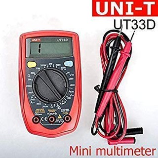 UNI-T UT33D + ดิจิตอลมัลติมิเตอร์ (AC DC-600V) (DC-10A) / 200MΩ การวัดความต้านทานแรงดันและกระแส