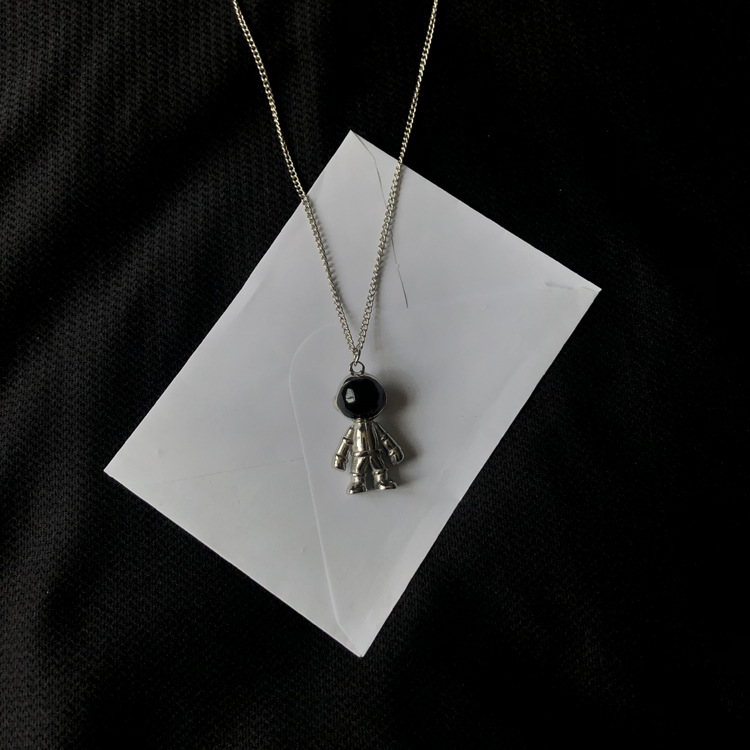 Vng CAVER Phi Hành Gia Astronaut Necklace New Sweater Chain เครื่องประดับคอ Unisex