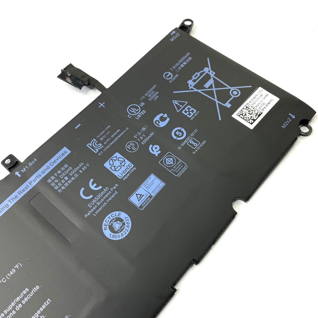 #ส่งฟรี# แบตเตอรี่โน๊ตบุ๊ค Battery Notebook Dell XPS 13 9370 9380 Ultrabook Series DXGH8.