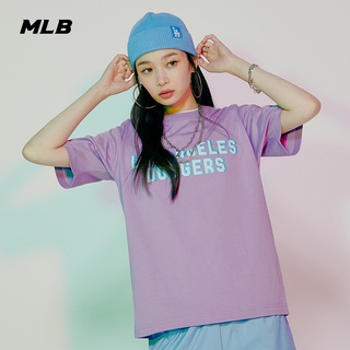 เสื้อยืดผ้าฝ้ายพิมพ์ลายพร้อมส่ง Mlb เสื้อยืดแขนสั้นทรงหลวมสีขาวแฟชั่นฤดูร้อนสําหรับผู้ชายและผู้หญิง Ny Tsn