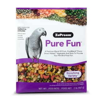 ซูพรีม Pure Fun สูตรผลไม้+ผัก+เมล็ดธัญพืช สำหรับนกแอฟริกันเกย์ อิเล็กตรัส (907g)