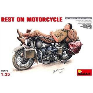 โมเดลประกอบ MiniArt 1/35 MI35176 REST ON MOTORCYCLE