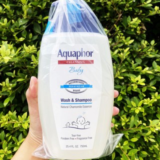 เจลอาบน้ำและแชมพู สำหรับเด็ก Baby Wash &amp; Shampoo Fragrance Free 750 ml (Aquaphor®)