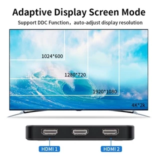Acasis สวิตช์ USB HDMI KVM 2 In 1 Out 4K60Hz HDMI Switcher และ Extended 4 พอร์ต USB3.0 Hub กล่องแชร์แมนนวล พร้อมสาย USB HDMI 2.0 สําหรับคอมพิวเตอร์ PC แล็ปท็อป มอนิเตอร์