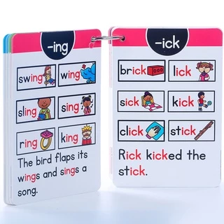 107 Roots I Can Read English Phonics flash card จดคําศัพท์ หนังสือ phonics แฟลชการ์ดเด็ก ศัพท์ภาษาอังกฤษ แฟลชการ์ด