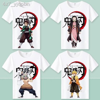 ❏▪🔥 ถูกและดี ชุดคอสเพลย์ Anime เสื้อดาบพิฆาตอสูรDemon SlayerGhost Slayer Peripheral T-shirt เสื้อผ้าฤดูร้อนแขนสั้น