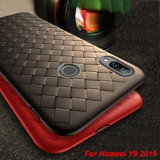 สําหรับ Huawei Y9 2019 เคสซิลิโคน TPU ทอ แบบนุ่ม