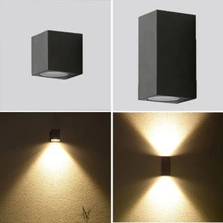 เปลี่ยนหลอดได้ง่าย***โคมไฟติดผนังนอกบ้านโคมไฟกิ่งกันฝนแถมขั้วใส่หลอดGU10 7w LED ต่อไฟบ้านตรง220v