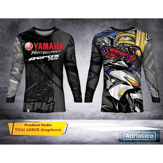 เสื้อกีฬาแขนยาว ลาย Adriatico motorcycle Jersey "Yamaha Aerox Thailook" สําหรับขี่รถจักรยานยนต์