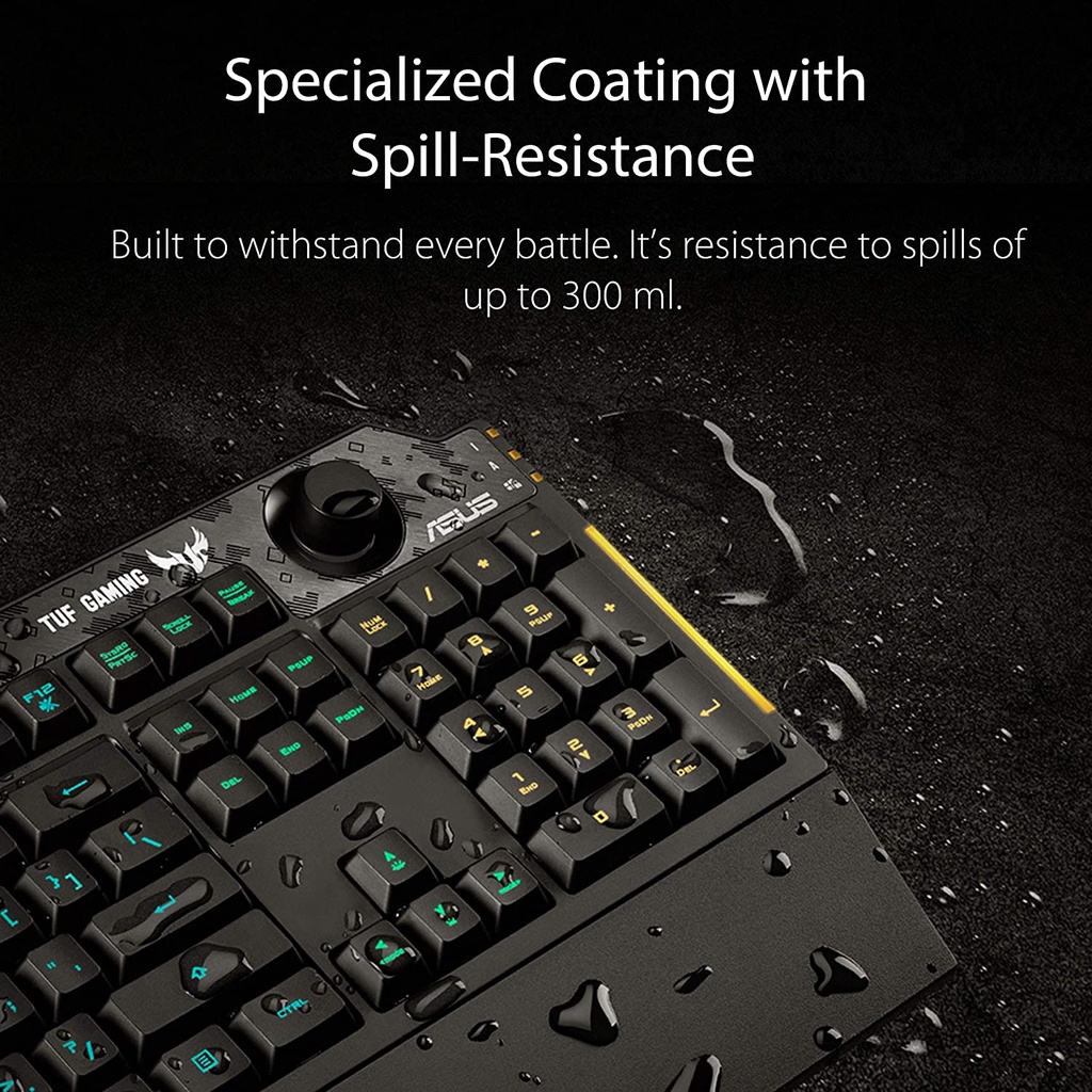 ASUS RA04 TUF GAMING K1/TH (RGB LED) KEYBOARD (เกมมิ่งคีย์บอร์ด) [แป้นพิมพ์ภาษาไทย] [90MP01X0-BKLA00]