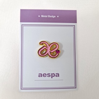 [พร้อมส่ง][พร้อมส่ง] ป้ายโลโก้โลหะ aespa