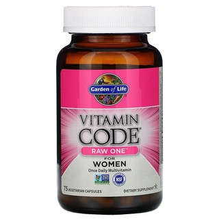 PreOrder👉 Garden of Life, Vitamin Code, RAW One, Once Daily Multivitamin for Women, 75 Vegetarian Capsules