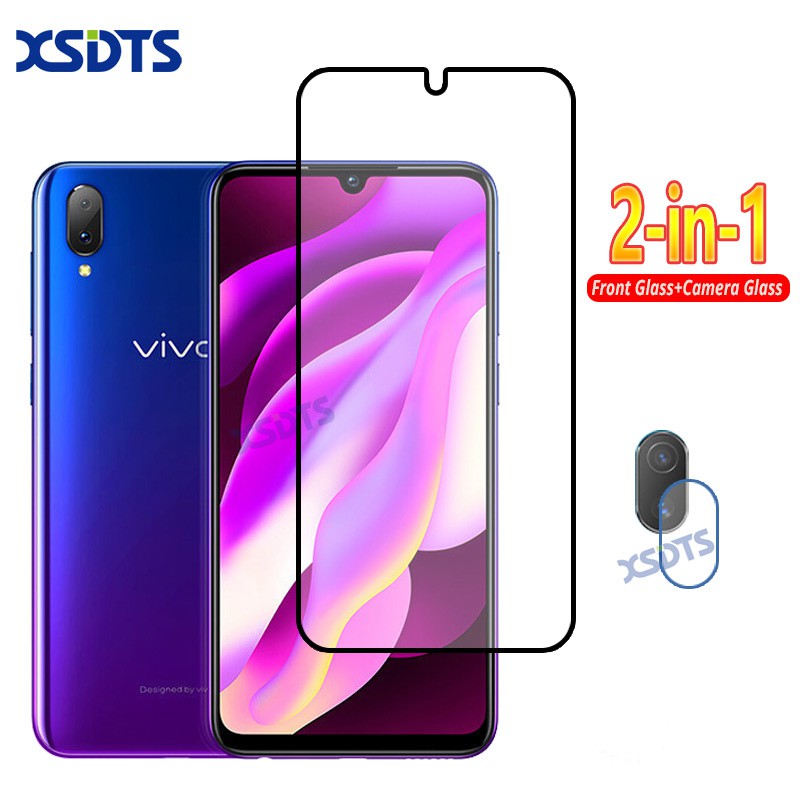 Vivo Y97 Y95 Y93 Y91 Y90 กระจกนิรภัย VIVO Y89 Y85 Y81 Y71 2-in-1 คลุมทั้งหมดปกป้องหน้าจอนุ่มกล้องเลน