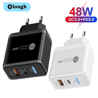 Elough อะแดปเตอร์ชาร์จเร็ว 48W USB QC 3.0 Type C PD