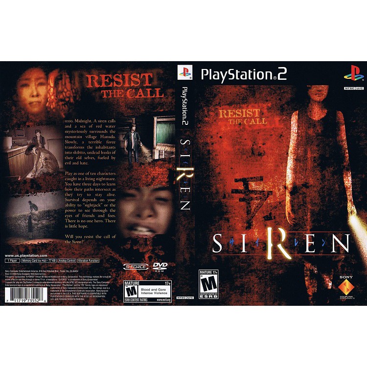 SIREN 1 [PS2 US : DVD5 1 Disc]