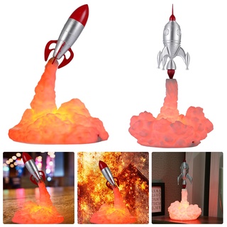 3D พิมพ์ Space SHUTTLE โคมไฟจรวด Night Light สำหรับ Space Lover สาย USB Moon Night โคมไฟในร่มหน้าแรกตาราง Decor