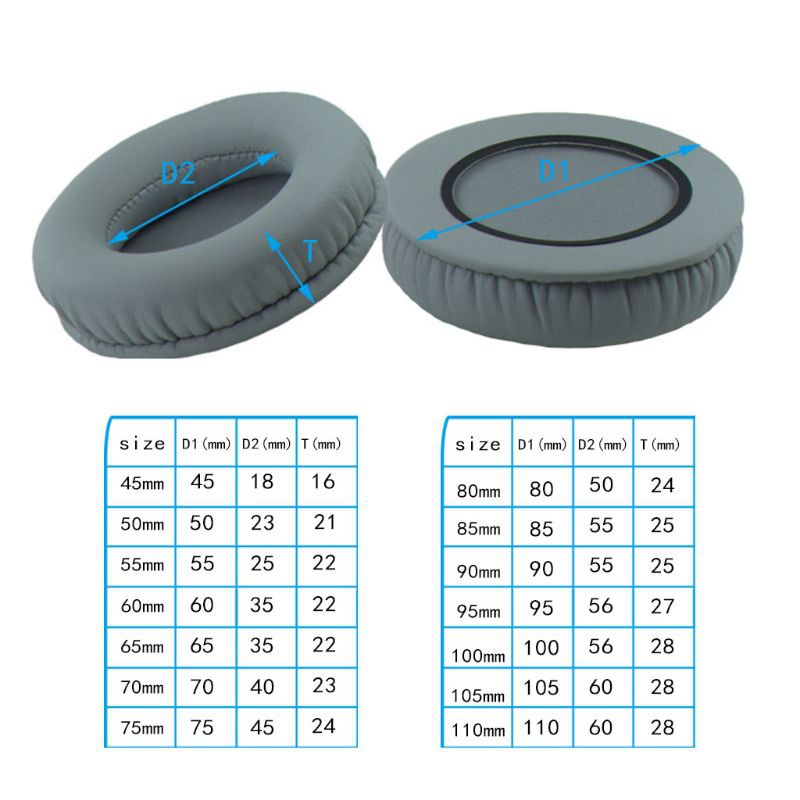 Ear Pads 60mm 70mm 45mm-110mm Protein Skin Foam Cushions For Headphones