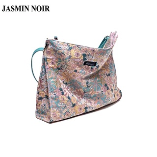 JASMIN NOIR Canvas Womens Shoulder Bag Fashion Simple Handbag Large Square Sling Bag