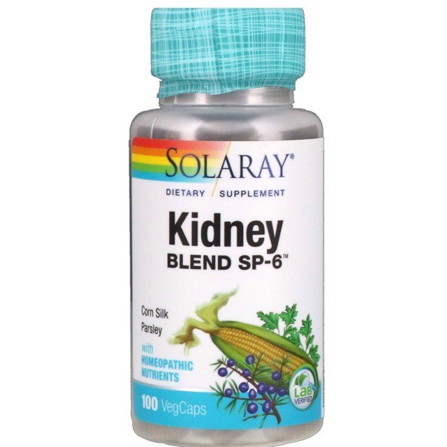 [พร้อมส่ง] Solaray, Kidney Blend SP-6, 100 capsules บำรุงไต