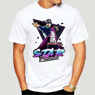 2022New Fashion Hot Sale Star Platinum T Shirt Jojos Bizarre Adventure tshirt the world 80s neon retro rad jotaro joesta