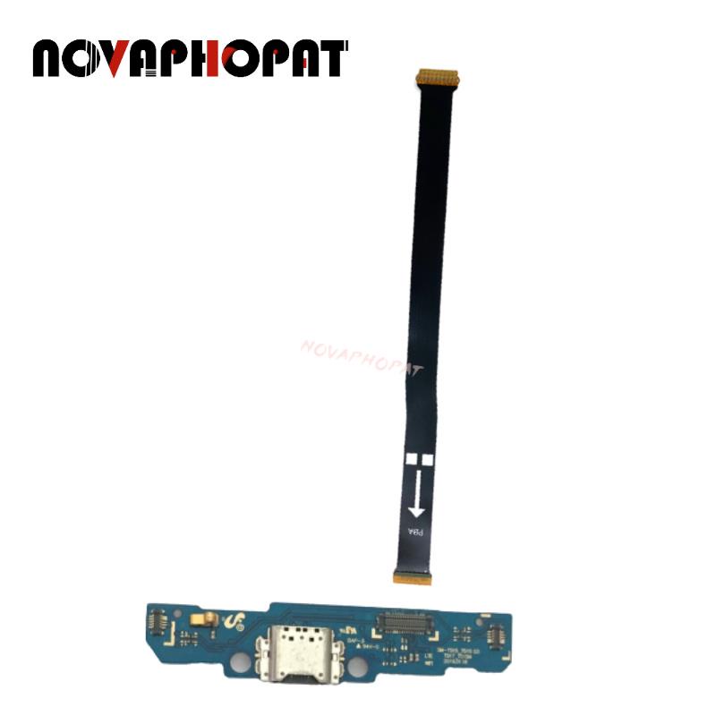Novaphopat แท่นชาร์จ USB สายเคเบิลอ่อน เชื่อมต่อเมนบอร์ด หน้าจอ LCD สําหรับ Samsung Galaxy Tab A 10.1 นิ้ว 2019 SM-T515 T510 T515
