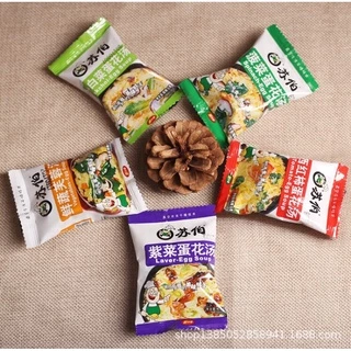 ซุปผักกึ่งสำเร็จรูป ซุปผัก ไข่ สาหร่าย แบบอัดก้อน ขนาด 6 กรัม Egg Soup 6 g 蛋花汤