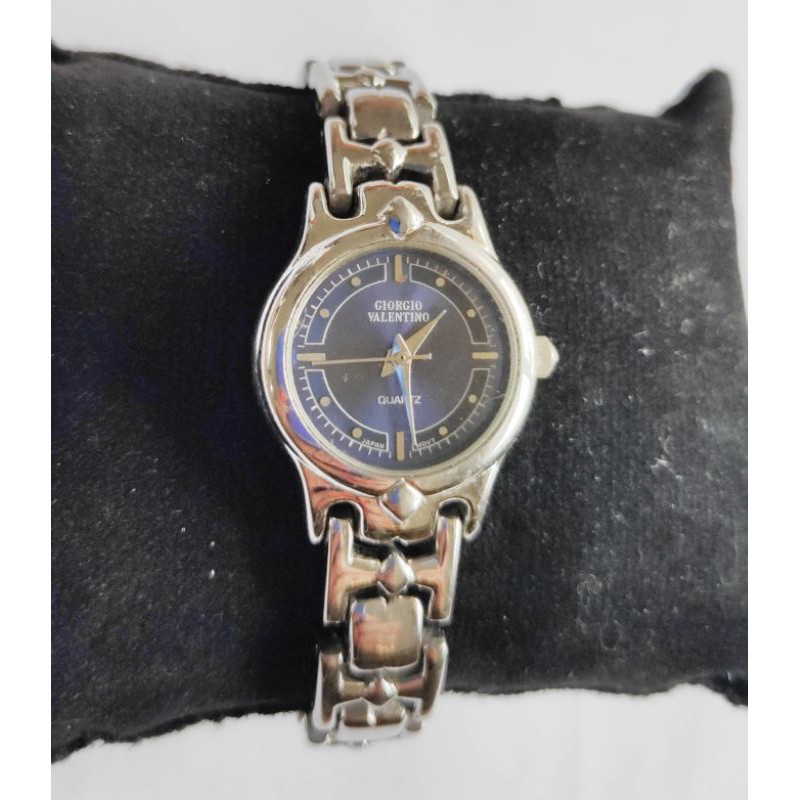 VALENTINOหน้าปัดสีน้ำเงิน สายสแตนเลสของแท้ มือ