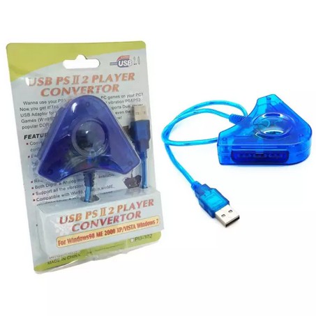 ตัวแปลงจอยเพลย์ Joy Play2 To PC USB (Blue)