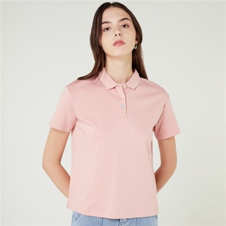 GIORDANO เสืื้อโปโลผู้หญิงทรงBoyfriend - Women’s Luxury Touch Polo 05311202