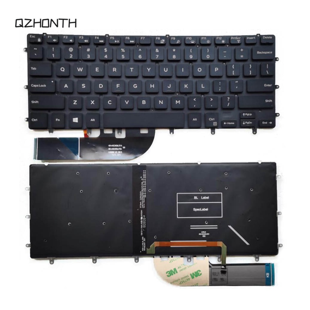 คีย์บอร์ดใหม่ Dell XPS 15 7558 15 7568 0GDT9F GDT9F พร้อม Backlit