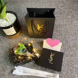 ★พร้อมส่ง★🤩ถุงกระดาษ🤗เคาน์เตอร์ YSL Sheng Luo เครื่องสำอางถุงกระดาษถุงของขวัญกระเป๋าถือถุงช้อปปิ้งของขวัญวันหยุดเต็ม P