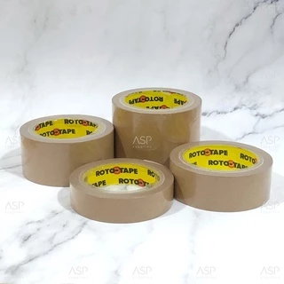 เทปกาวกระดาษน้ำตาล กระดาษกาวโรโต้ ROTO Tape คราฟเทป เนื้อกระดาษเคลือบผิวซิลิโคน เทปกระดาษคราฟ ยาว 20 หลา