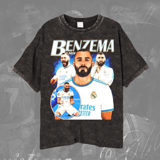 เสื้อยืด พิมพ์ลาย KARIM BENZEMA สไตล์วินเทจ พรีเมี่ยม