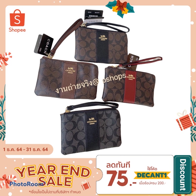 ถูกที่สุด #กระเป๋าคล้องมือ Coach 1 Zip รหัสK K1 (ป้ายกระดาษ)