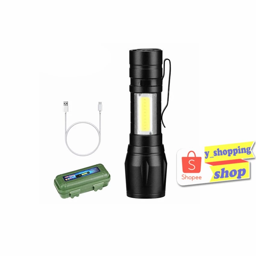 ไฟฉายพกพา 530 Portable Flashlight CREE LED XPE+COB ชาร์จ USB thumbnail 5