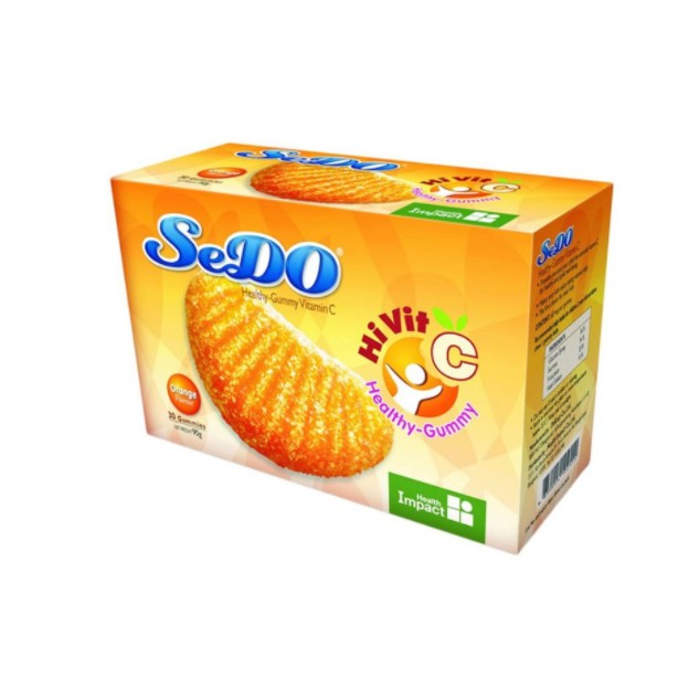 Sedo Healthy-Gummy Vitamin C ซีโด้ วิตามินซี กัมมี่ กลิ่นส้ม เสริมภูมิคุ้มกัน จำนวน 1 กล่อง บรรจุ 30 ชิ้น 12323