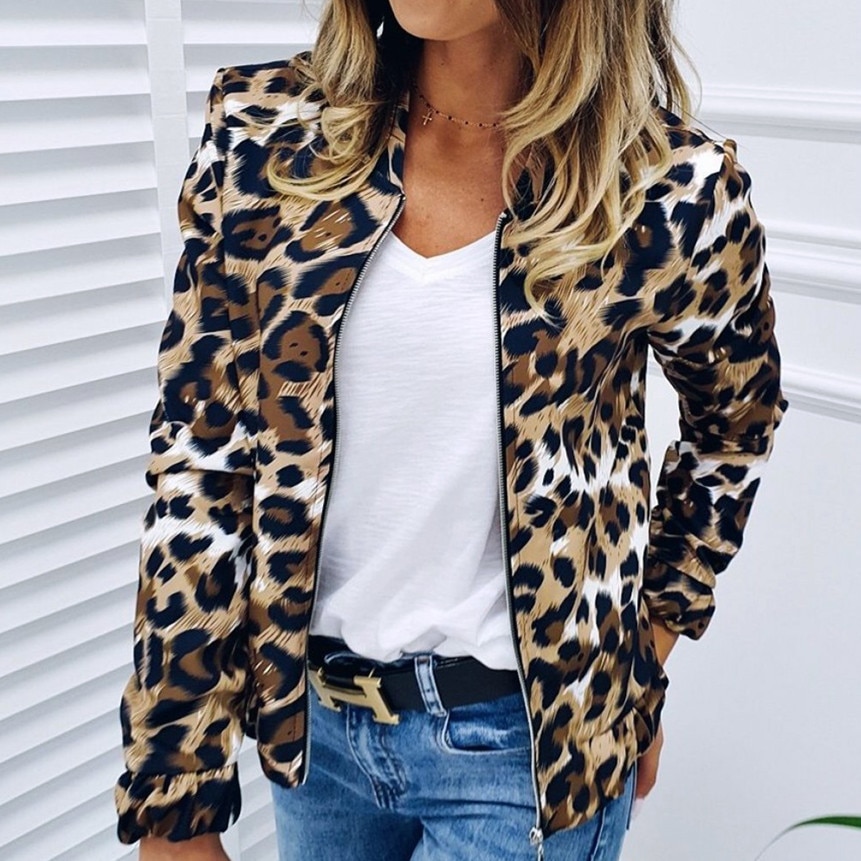 leopard print short cardigan