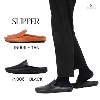 InLeather - 006 Slipper รองเท้าหนังวัวแท้