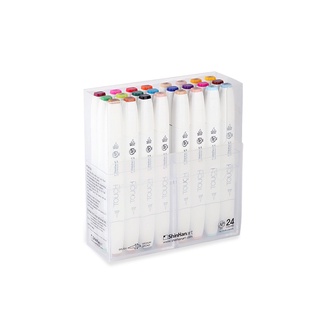 TOUCH TWIN 24 BRUSH MARKER SET / มาร์คเกอร์หัวพู่กัน-หัวตัดขนาดกลาง เซ็ต 24 แท่ง