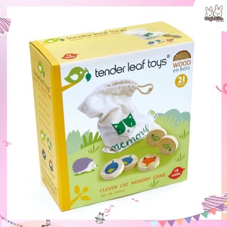 ของเล่นไม้เสริมทักษะชุดเกมจับคู่แมวเหมียวแบรนด์ Tender Leaf Toys รุ่น Clever Cat Memory Game