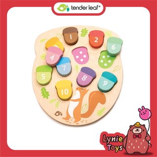 Tender Leaf Toys ของเล่นไม้ ของเล่นเสริมพัฒนาการ นับเลขกับลูกโอ๊ค How Many Acorns?